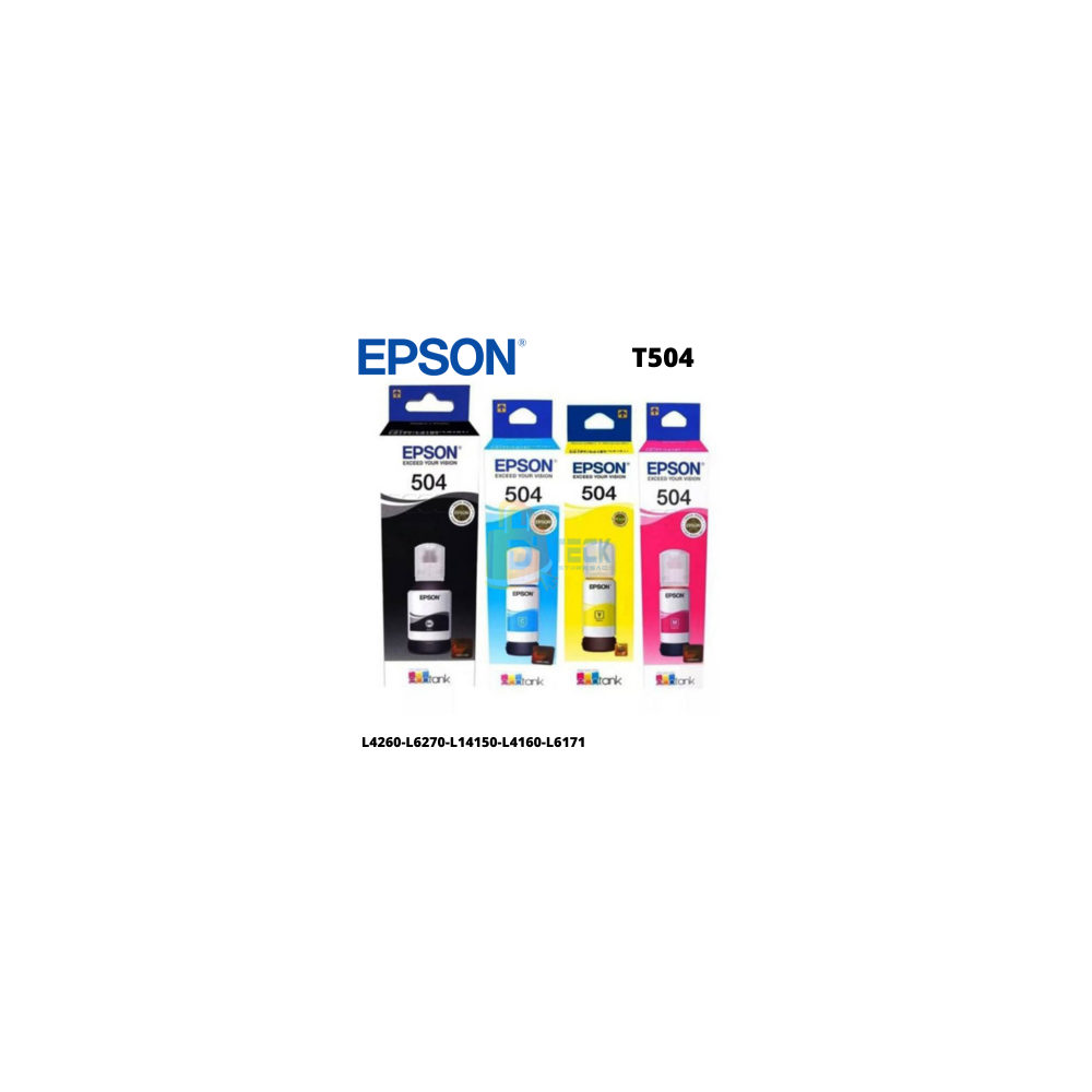 Pack de Tintas Epson 504 Original Black Cyan Yellow Magenta