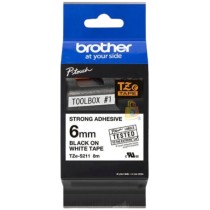 CINTA BROTHER TZE-S211NEGRO CON BLANCO (9MM X 8M)