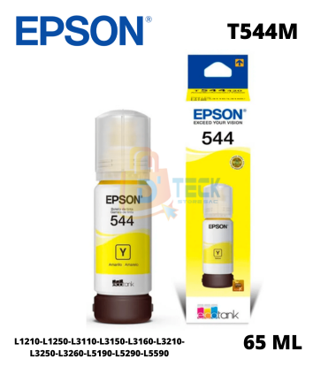 Tinta Epson 544 Yellow Botella 65ML L3210 L3250