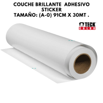 Rollo Couche Latex Brillante Adhesivo Sticker DTECK COLOR: A0 91cm.x 30mt.