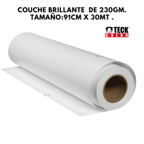 Rollo Couche Brillante DteckColor de 230gr A0 91cm x 30mt .