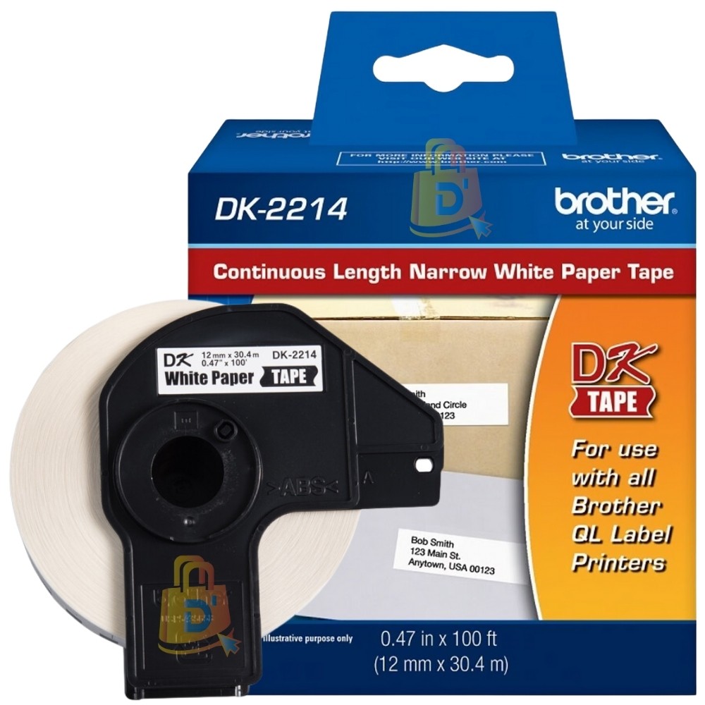 CINTA DK-2214 BROTHER (12 mm x 30.4 m), ROLLO CONTINUO