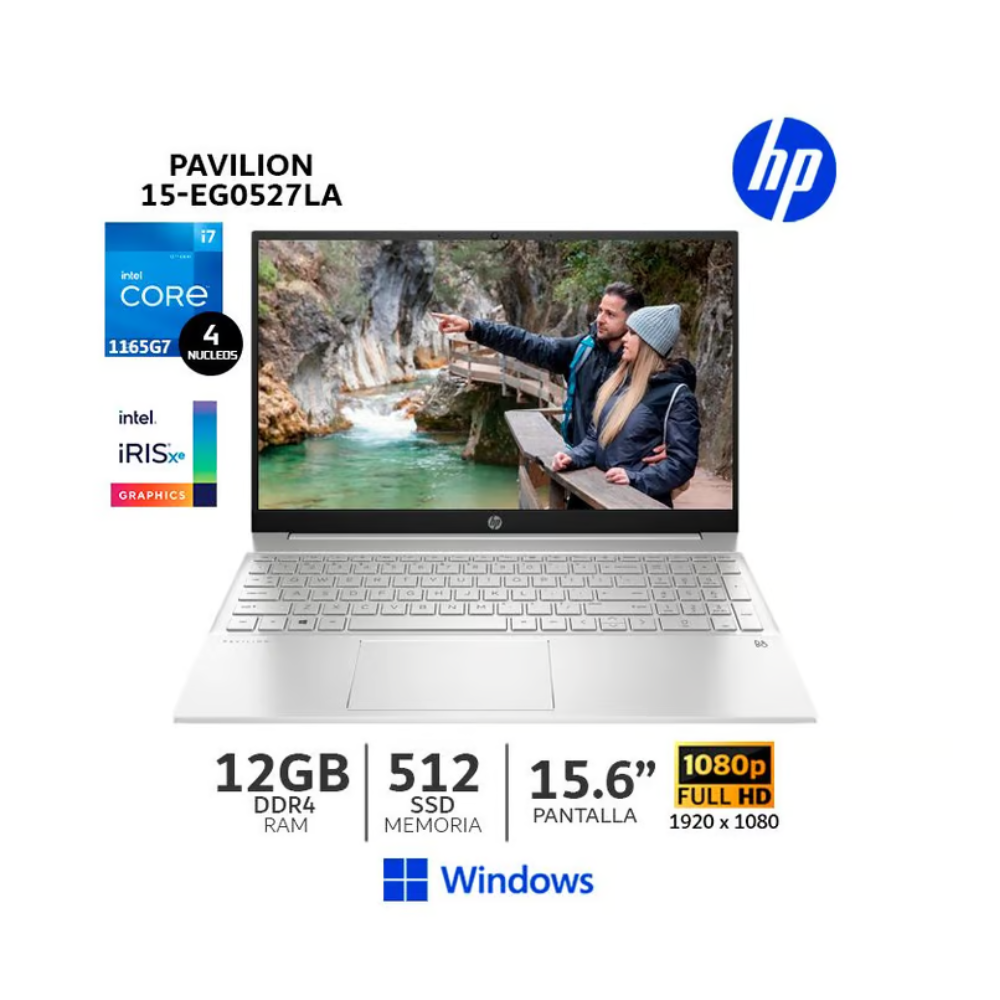 LAPTOP HP PAVILION 15-EG0527LA I7-1165G7 15.6" 12GB 512SSD