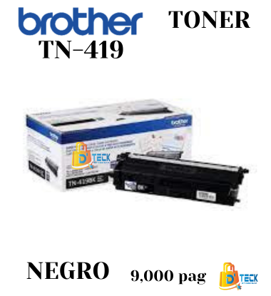 TONER BROTHER TN-419 RINDE PARA 9000 PAGINAS