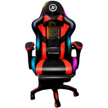 Silla DP Gamer Rojo/Negro Luz RGB con Masajeador , Parlantes y Gamer PRO-RD.