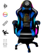 Silla DP Gamer Azul/Negro Luz RGB con Masajeador , Parlantes y Gamer PRO-RD.