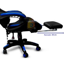 Silla DP Gamer Azul/Negro Luz RGB con Masajeador , Parlantes y Gamer PRO-RD.