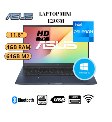 Mini  LAPTOP ASUS VIVOBOOK 11.6” E203M