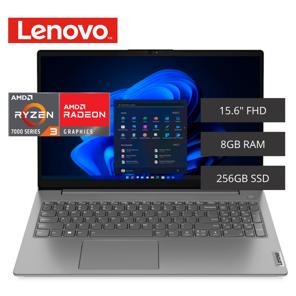 Laptop Lenovo V15 G4 AMN Ryzen 3-7320U 15.6" 8GB RAM 256GB SSD