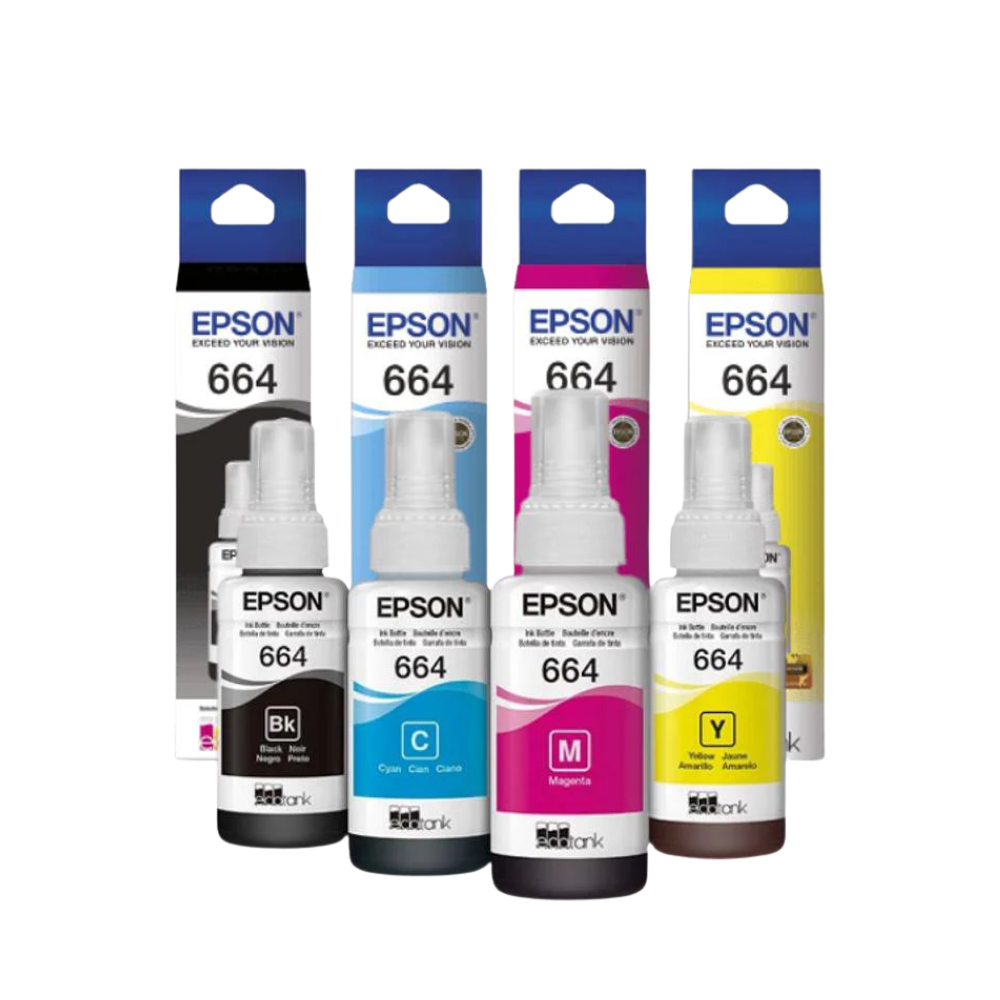 Kit de 4 tintas Epson 644, Cian,Magenta, Yellow,Black
