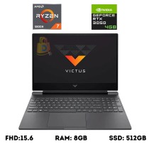 Laptop HP VICTUS 15-fb0126la , Ryzen AMD 7 5800H 4.4 GHz , Ram 8gb , ssd 512gb , NIVIDIA RTX 3050 4 GB ,  Fhd 15.6 , WINDOWS 11.