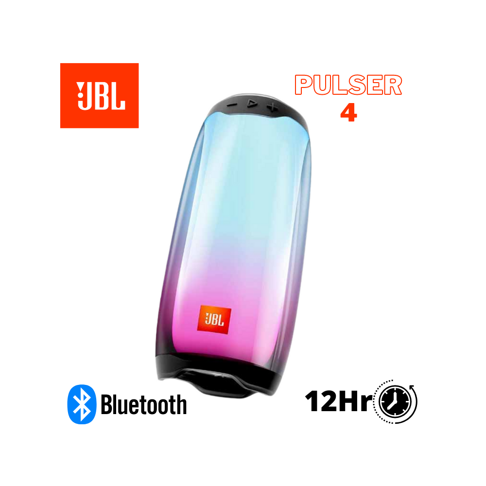 JBL Speaker Pulse 4 Bluetooth Black LUZ LED COLOR