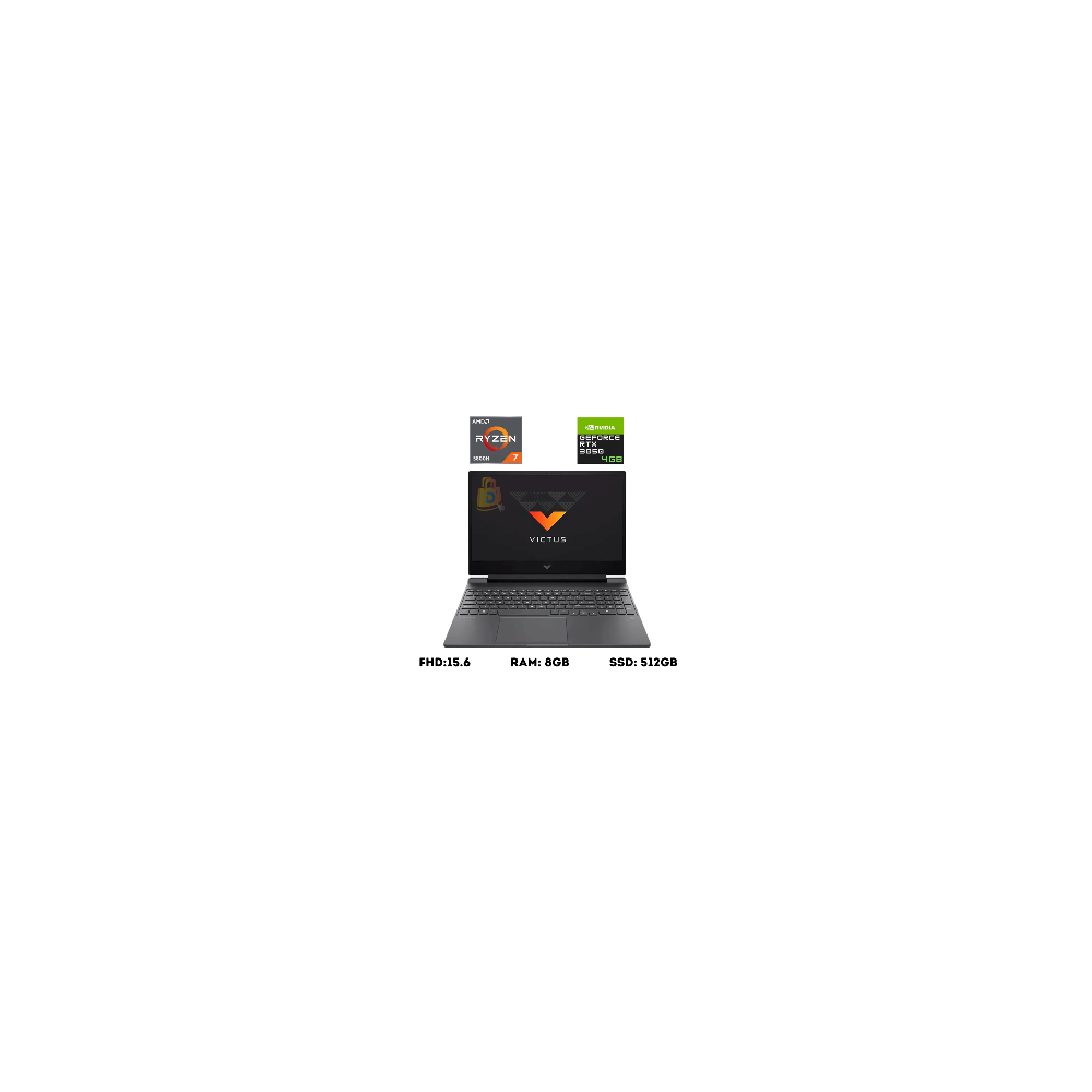 Laptop HP VICTUS 15-fb0126la , Ryzen AMD 7 5800H 4.4 GHz , Ram 8gb , ssd 512gb , NIVIDIA RTX 3050 4 GB ,  Fhd 15.6 , WINDOWS 11.