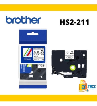 HS2-211 | CINTA COMPATIBLE TERMOCONTRAIBLE DTECK COLOR HSE-211 (5.8MM X 1.5MTS) BLANCO/NEGRO