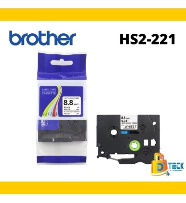 HS2-221 | CINTA COMPATIBLE TERMOCONTRAIBLE DTECK COLOR HSE-221 (8.8MM X 1.5MTS) BLANCO/NEGRO