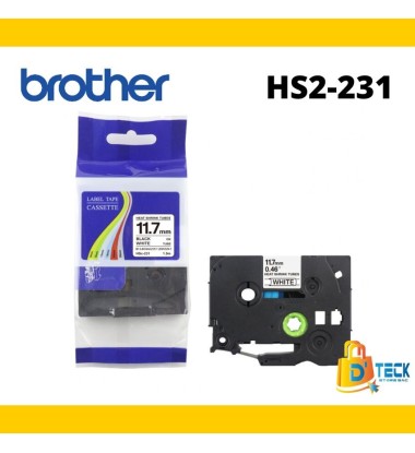 HS2-231 | CINTA COMPATIBLE TERMOCONTRAIBLE DTECK COLOR HSE-231 (11.8MM X 1.5MTS) BLANCO/NEGRO