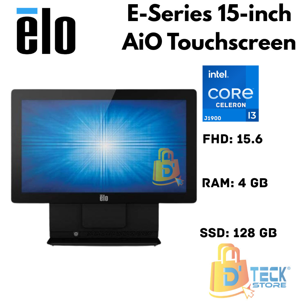 Pantalla ELO 15E2 AiO Touchscreen Computer , Intel Core i3 J1900 2.0GHz / 2.42GHz , Ram 4GB , Ssd 128GB , FHD 15.6