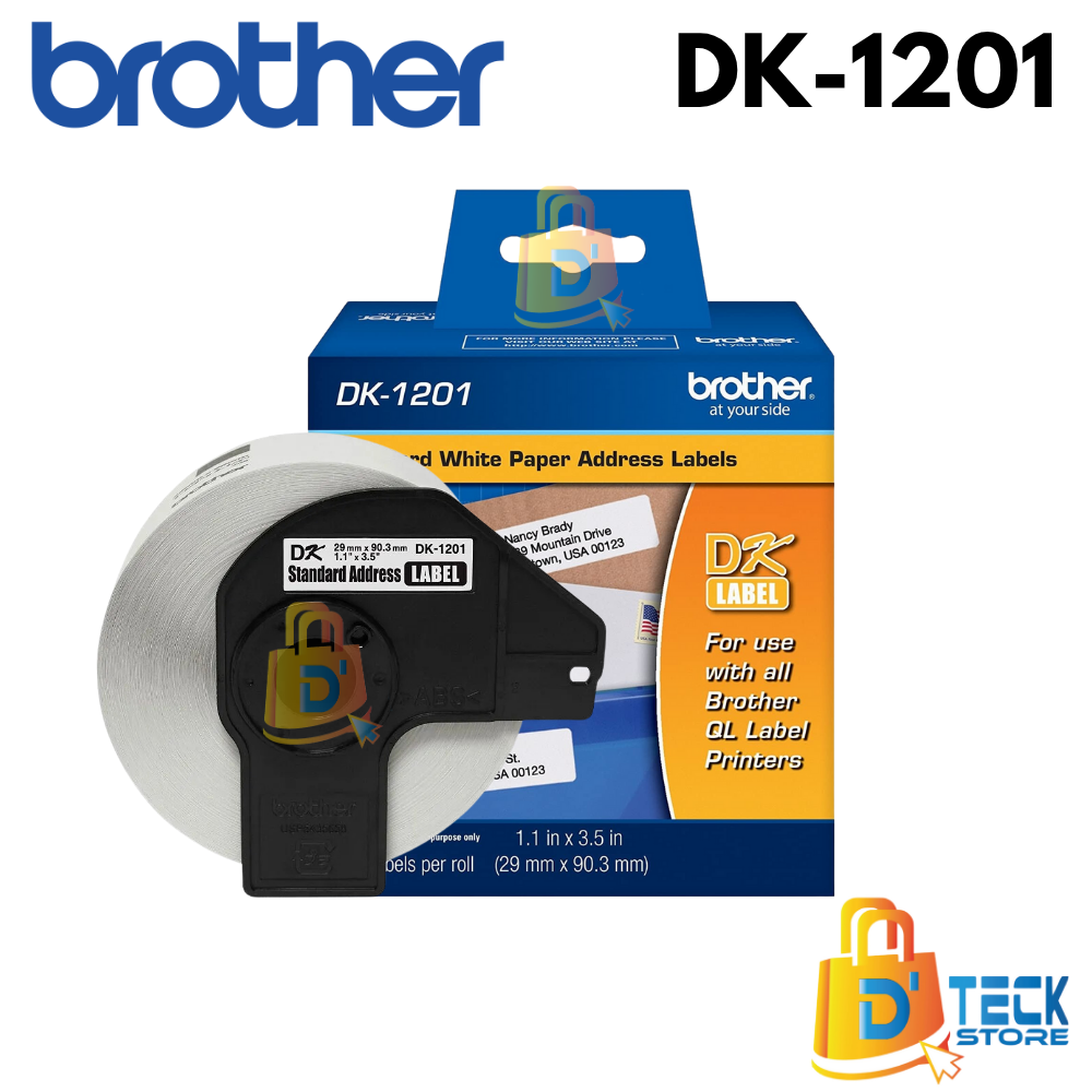 CINTA DK-1201 BROTHER (29 mm x 90 mm), 400 ETIQUETAS