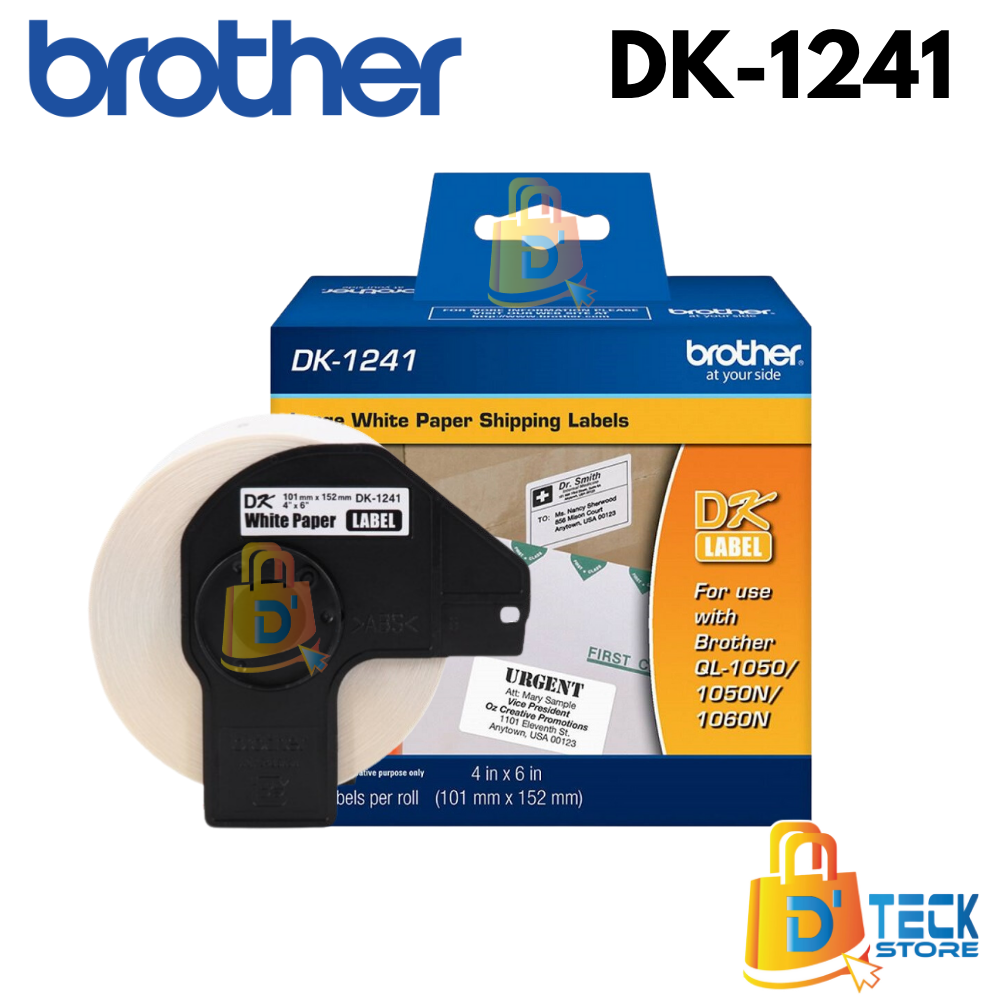 CINTA DK-1241 BROTHER (102mm x 152mm), 200 etiquetas