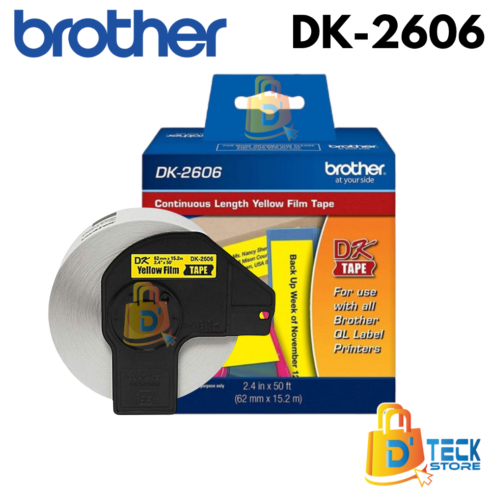 CINTA DK-2606 BROTHER (62 mm x 15.2 m) ROLLO CONTINUO
