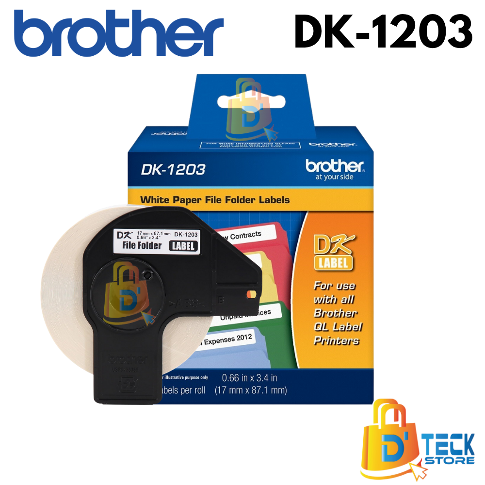 CINTA DK-1203 BROTHER (17mm x 87mm) , 300 ETIQUETAS