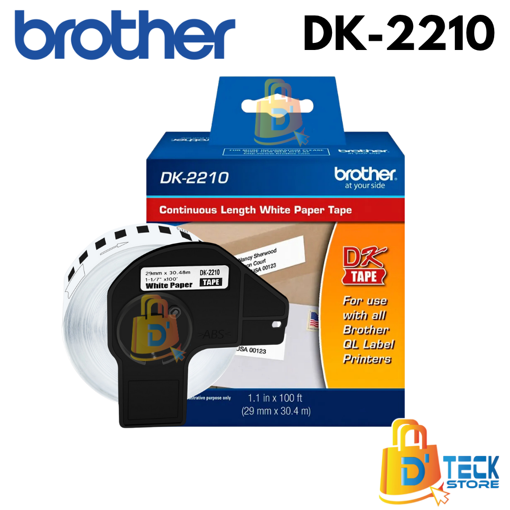 CINTA DK-2210 BROTHER (29mm x 30.4 m), ROLLO CONTINUO
