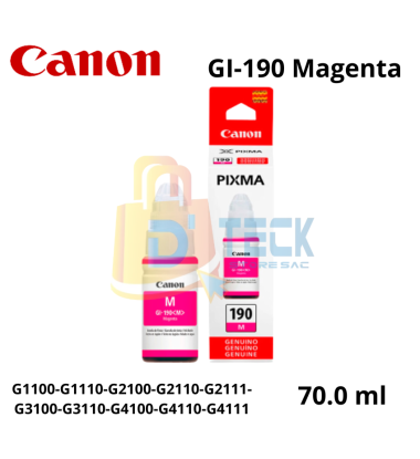 Tinta Canon GI-190 Magenta Botella 70ML