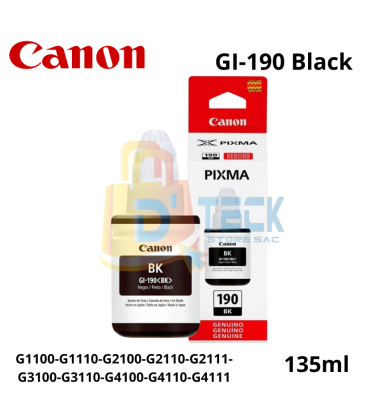 Tinta Canon GI-190 Black...