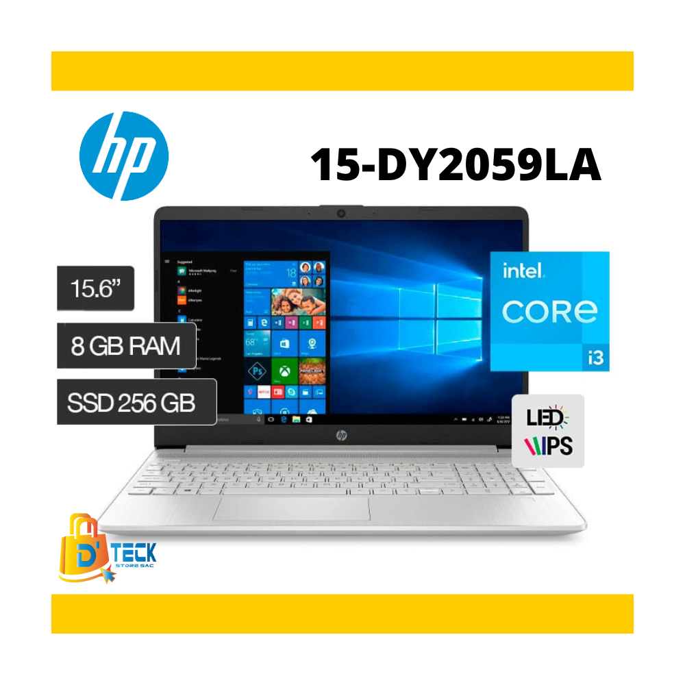 LAPTOP HP 15-DY2059LA 15.6" I3-1115G4 8GB RAM 256GB SSD