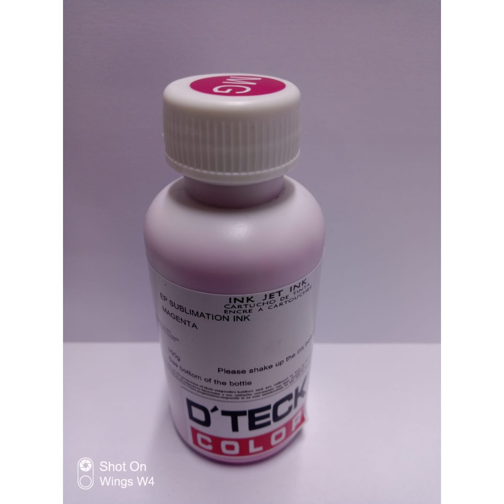 TINTA DE SUBLIMACION DTECK COLOR 100ML MAGENTA