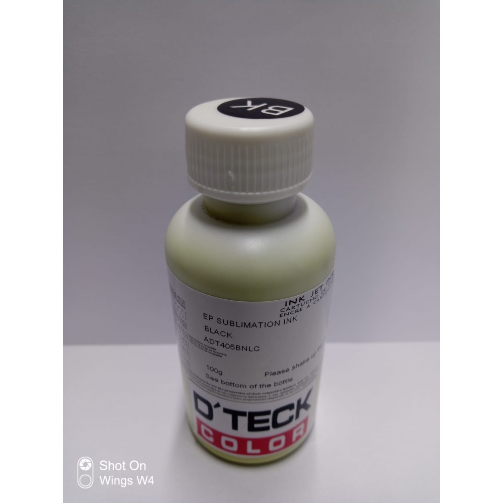 TINTA DE SUBLIMACION DTECK COLOR 100ML BLACK