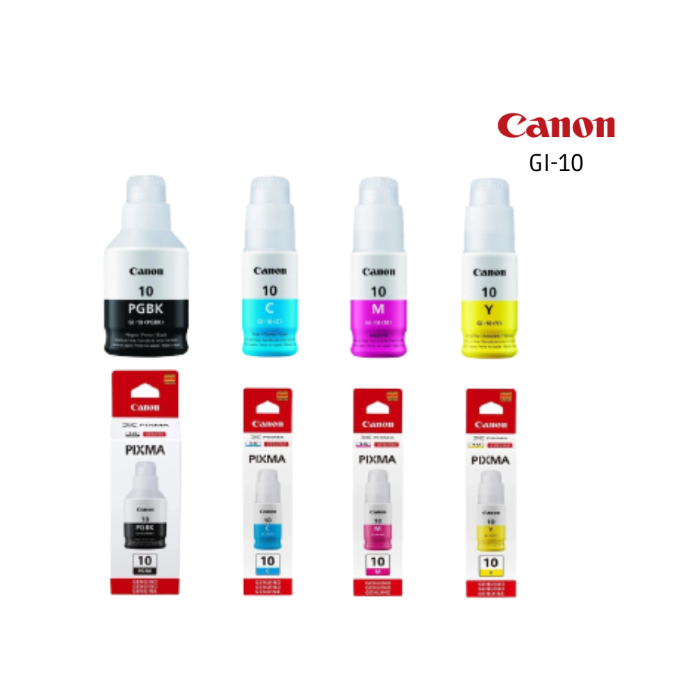 PACK TINTA CANON GI-10 NEGRO Y COLORES