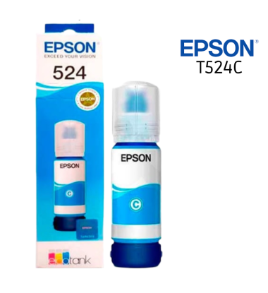 Tinta Epson 524 Cyan Botella 70ML