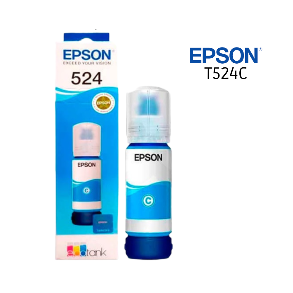 Tinta Epson 524 Cyan Botella 70ML