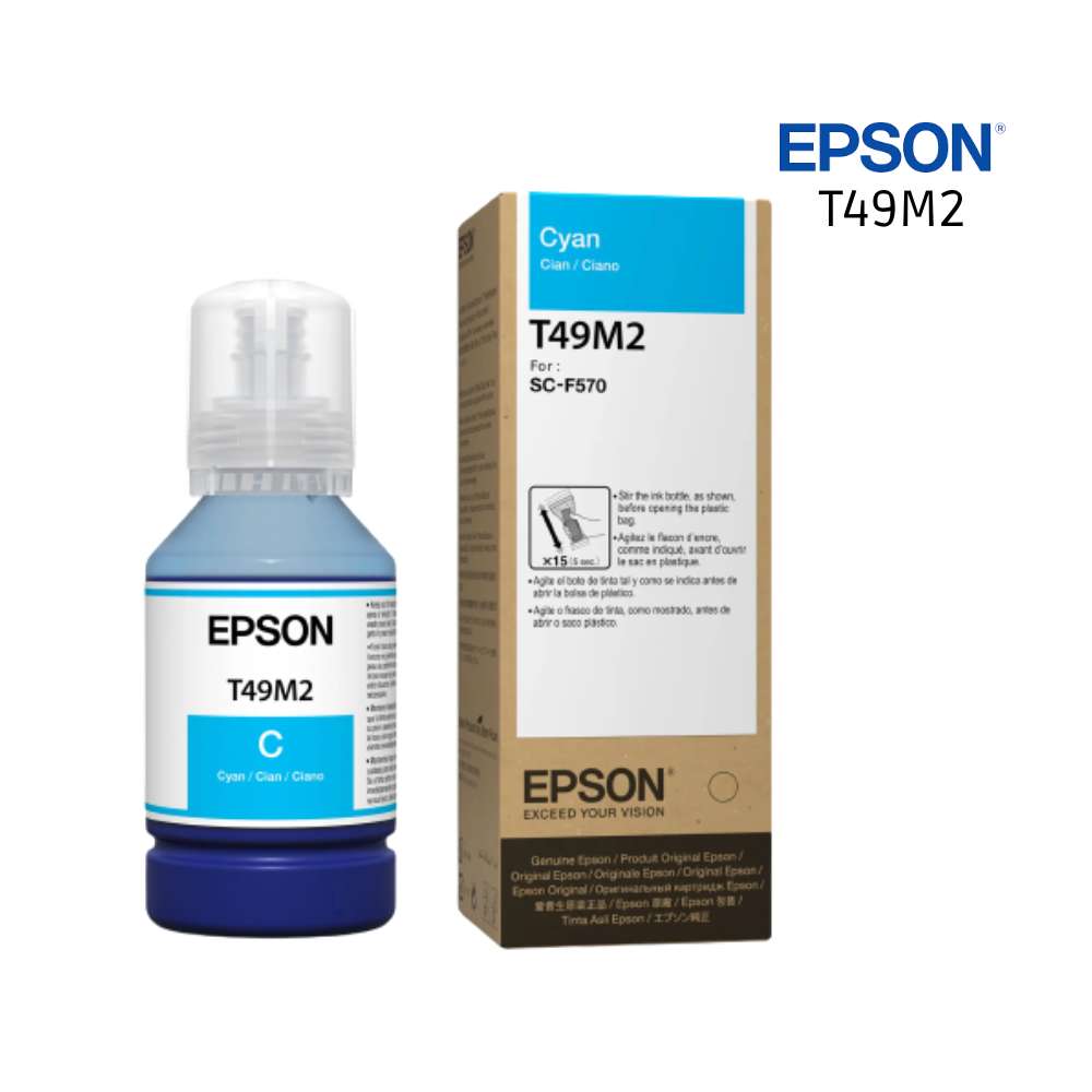 Tinta Sublimacion Epson T49M2 Cyan Botella 140ML