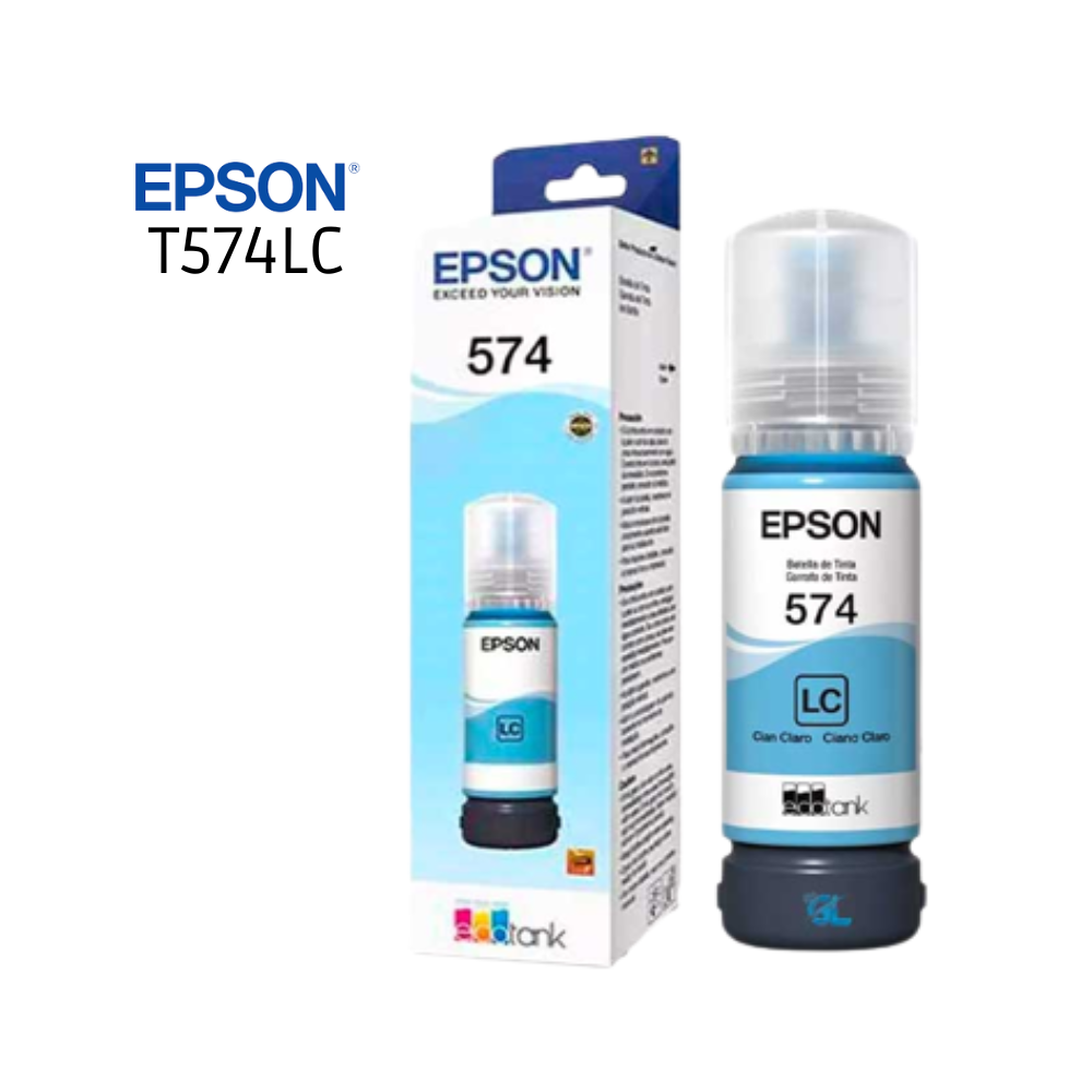 Tinta Epson 574 Cyan Ligh Botella 70ML