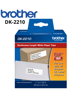 CINTA BROTHER DK-2210 (29MMX30.48MM) PARA ETIQUETADORA BROTHER