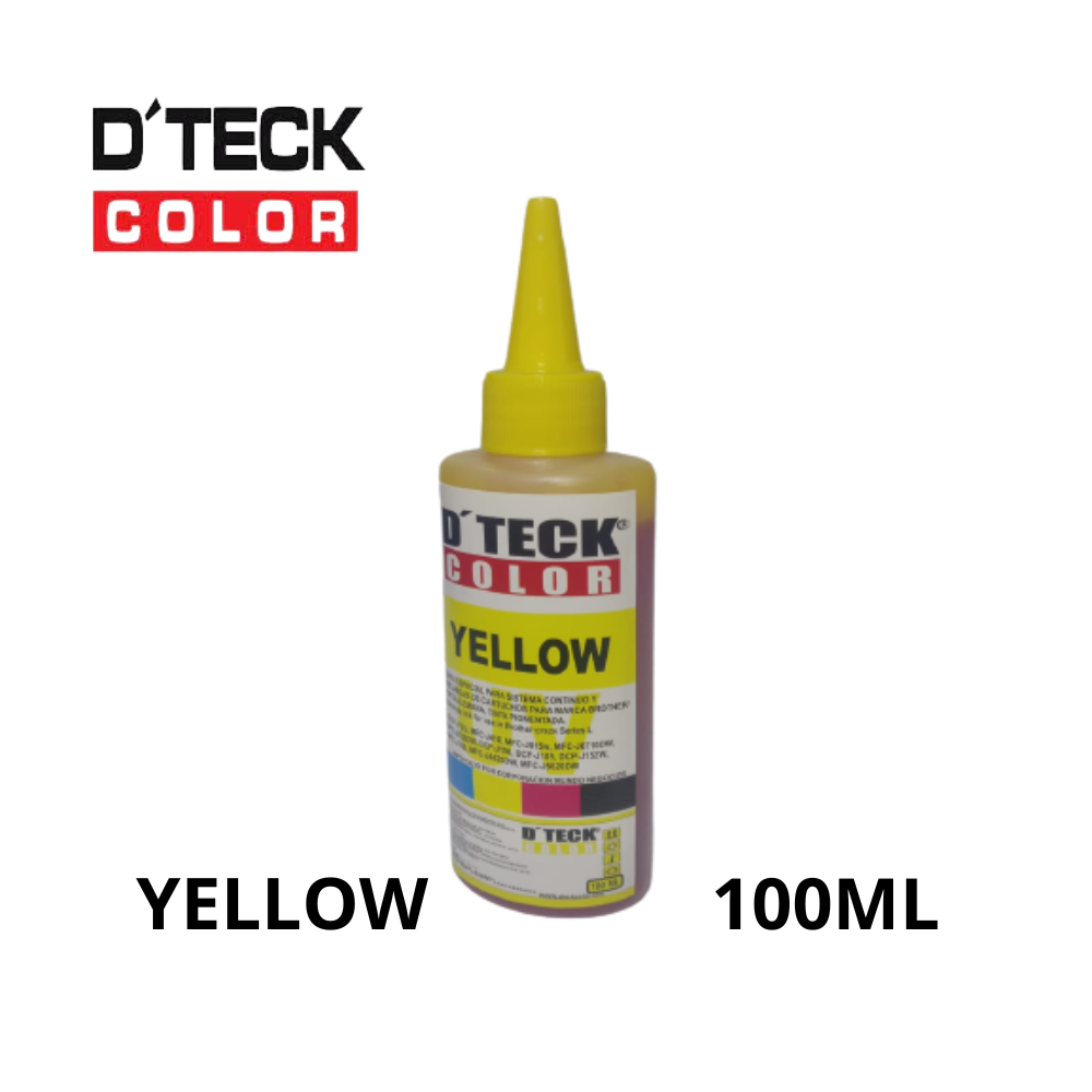 TINTA COMPATIBLE DTECK COLOR 100ML YELLOW