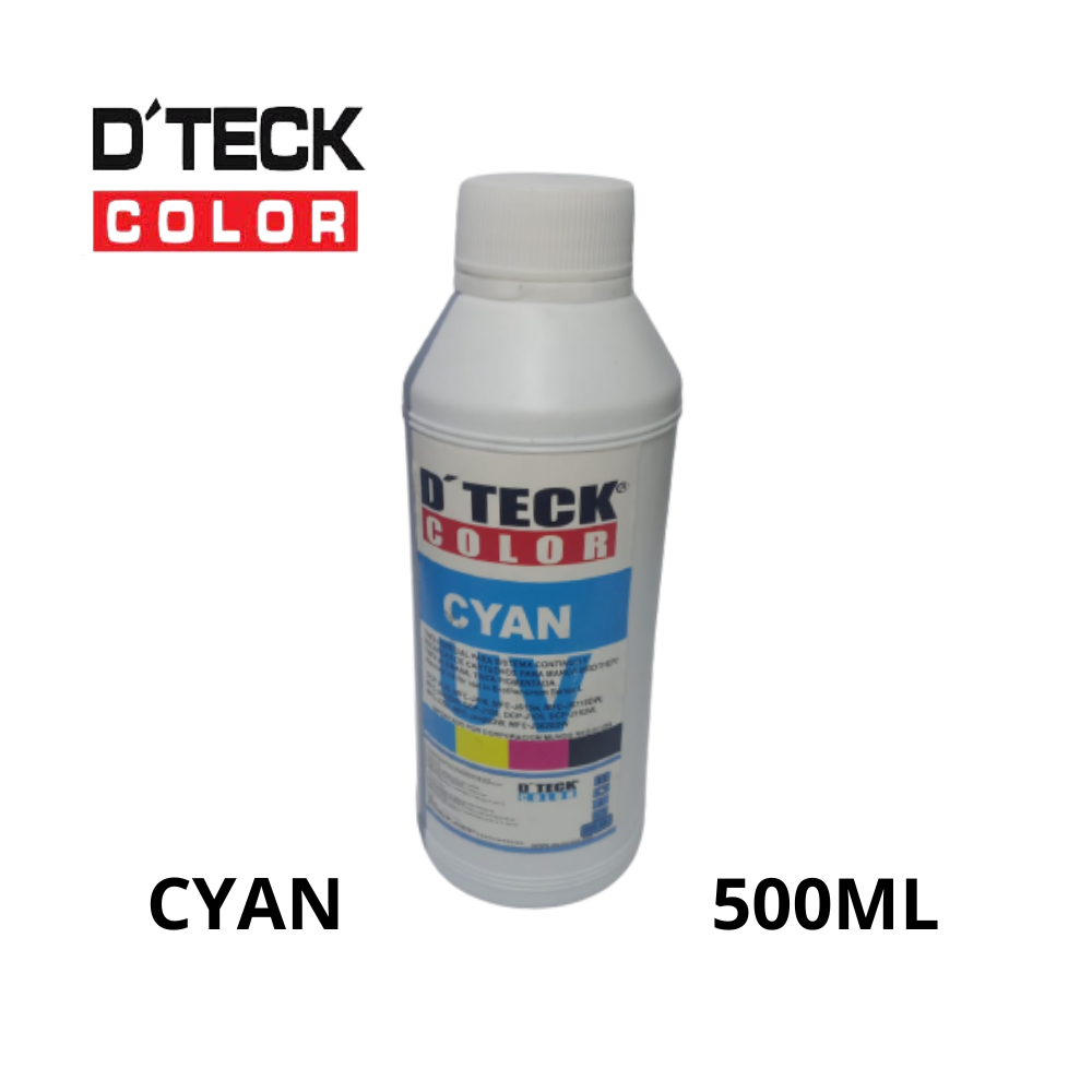 TINTA COMPATIBLE DTECK COLOR 500ML CYAN