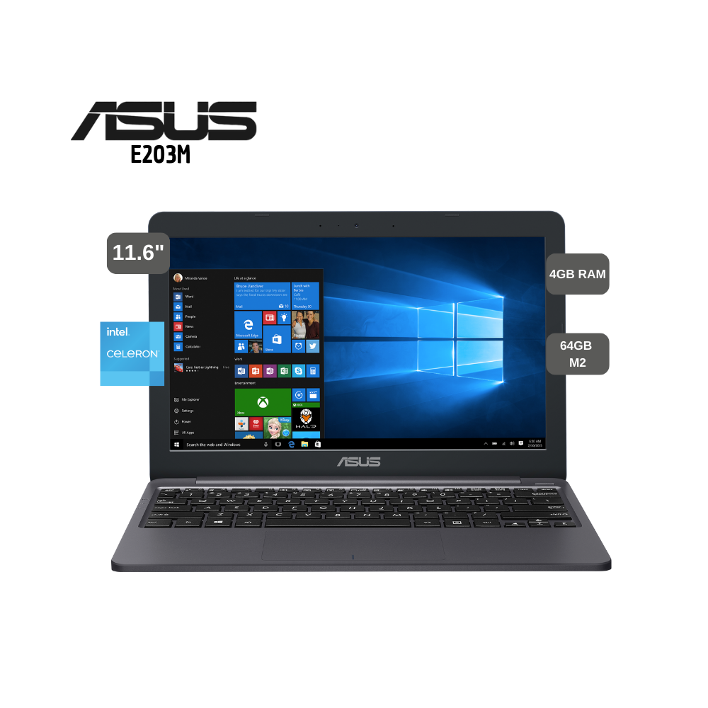 Mini  LAPTOP ASUS VIVOBOOK 11.6” E203M