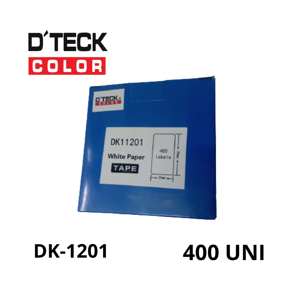 DK-1201 ETIQUETADORA COMPATIBLE DTECK COLOR (29 mm x 90 mm)