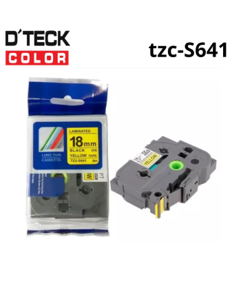 TZC-S641 | CINTA COMPATIBLE DTECK COLOR TZE-S641 (18MM X 8MTS) AMARILLO/NEGRO