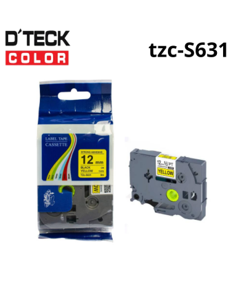 TZC-S631 | CINTA COMPATIBLE DTECK COLOR TZE-S631 (12MM X 8MTS) AMARILLO/NEGRO