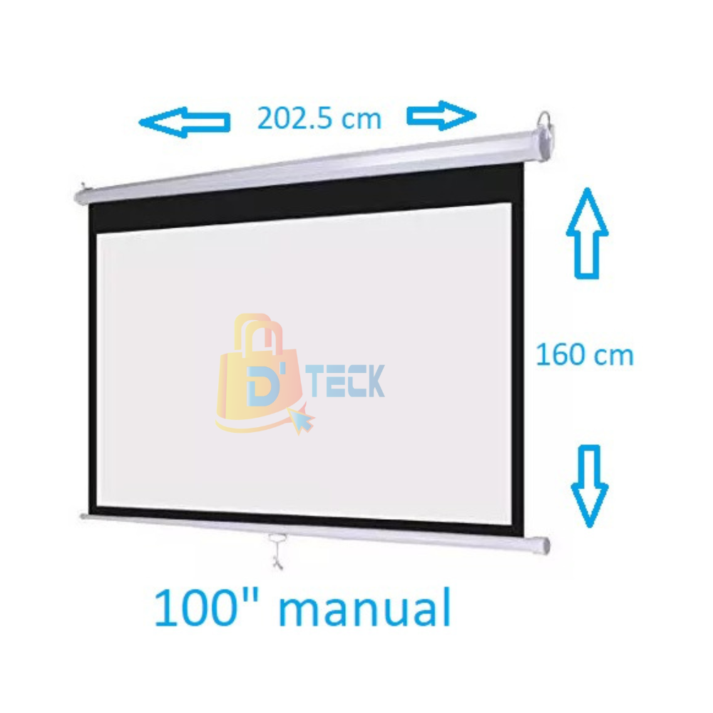 ECRAM MANUAL 100" RETRACTIL