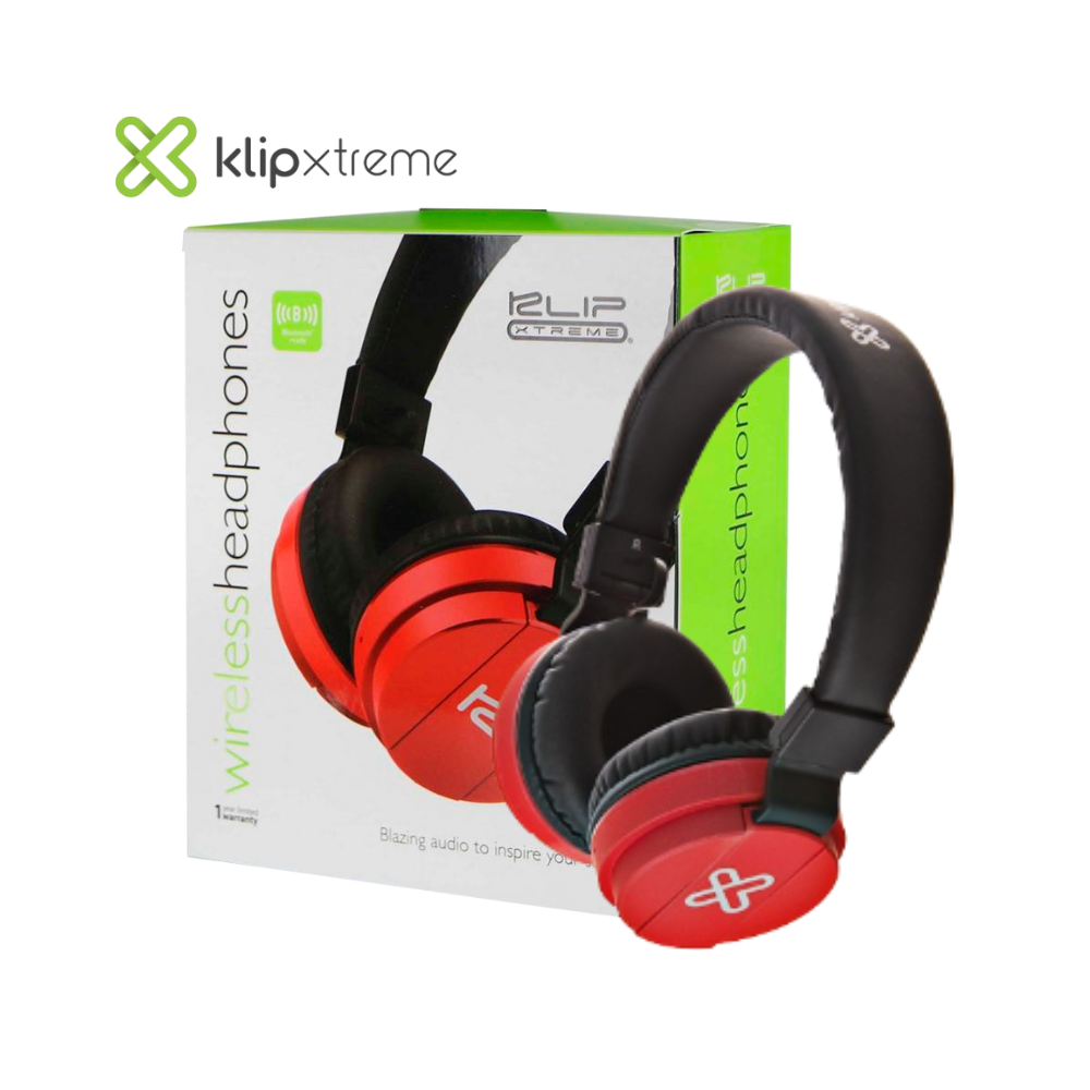 AUDIFONO KLIP XTREME FURY KHS-620RD BLACK RED BLUETOOTH CON MICROFONO