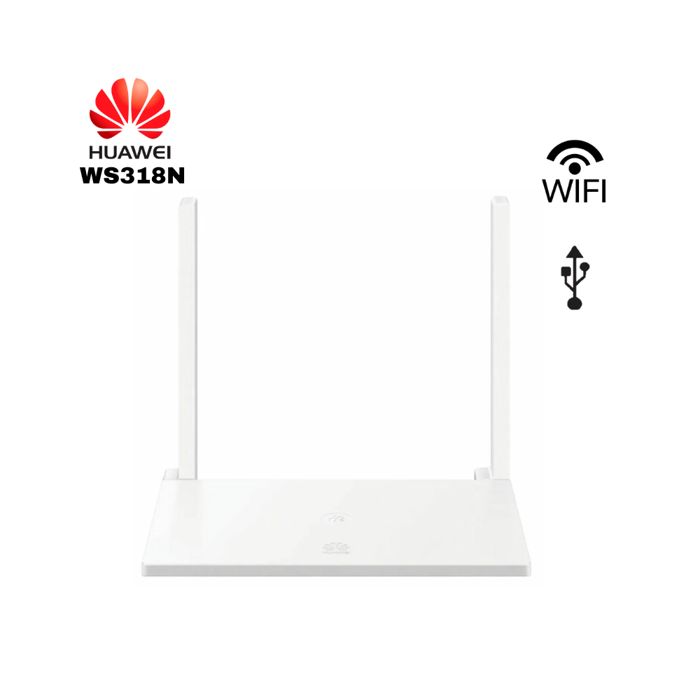 ROUTER HUAWEI WI-FI WS318N 3OOMBPS 2.4G 5DBI 2-ANTENAS WHITE