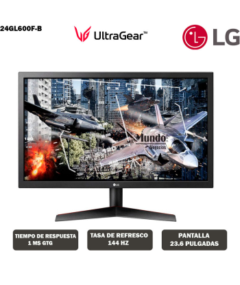 MONITOR LG LED 24" ( 24GL600F-B ) GAMING | 2 HDMI - DP (1920X1080) | 1MS | 144HZ