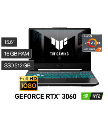 ASUS TUF GAMING FA506QM-HN008W 15.6" RYZEN 7-5800H 16GB 512SSD RTX 3060 - 6GB