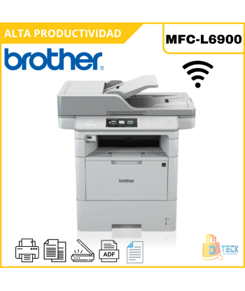 IMPRESORA MULTIFUNCIONAL LASER BROTHER  MONOCROMATICA  MFC-L6900DW WIFI ADF DUPLEX