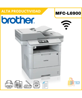 IMPRESORA MULTIFUNCIONAL LASER BROTHER  MONOCROMATICA  MFC-L6900DW WIFI ADF DUPLEX